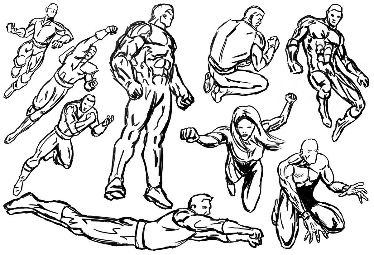 docwestlake1984's tweet photo. These are a series of pose drawing studies which I created digitally this evening. For my concept art module I have to create a selection of pose studies so I want to start practicing now, early in the project. #2danimation #2danimations #2danimationstudio #2ddrawing #2ddrawings https://t.co/o5jHuPqJs4