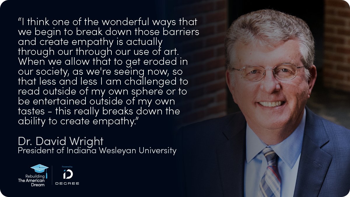 What do you do to break down barriers? How does it help you build empathy? 
#rebuildingtheamericandream #podcast #highereducation