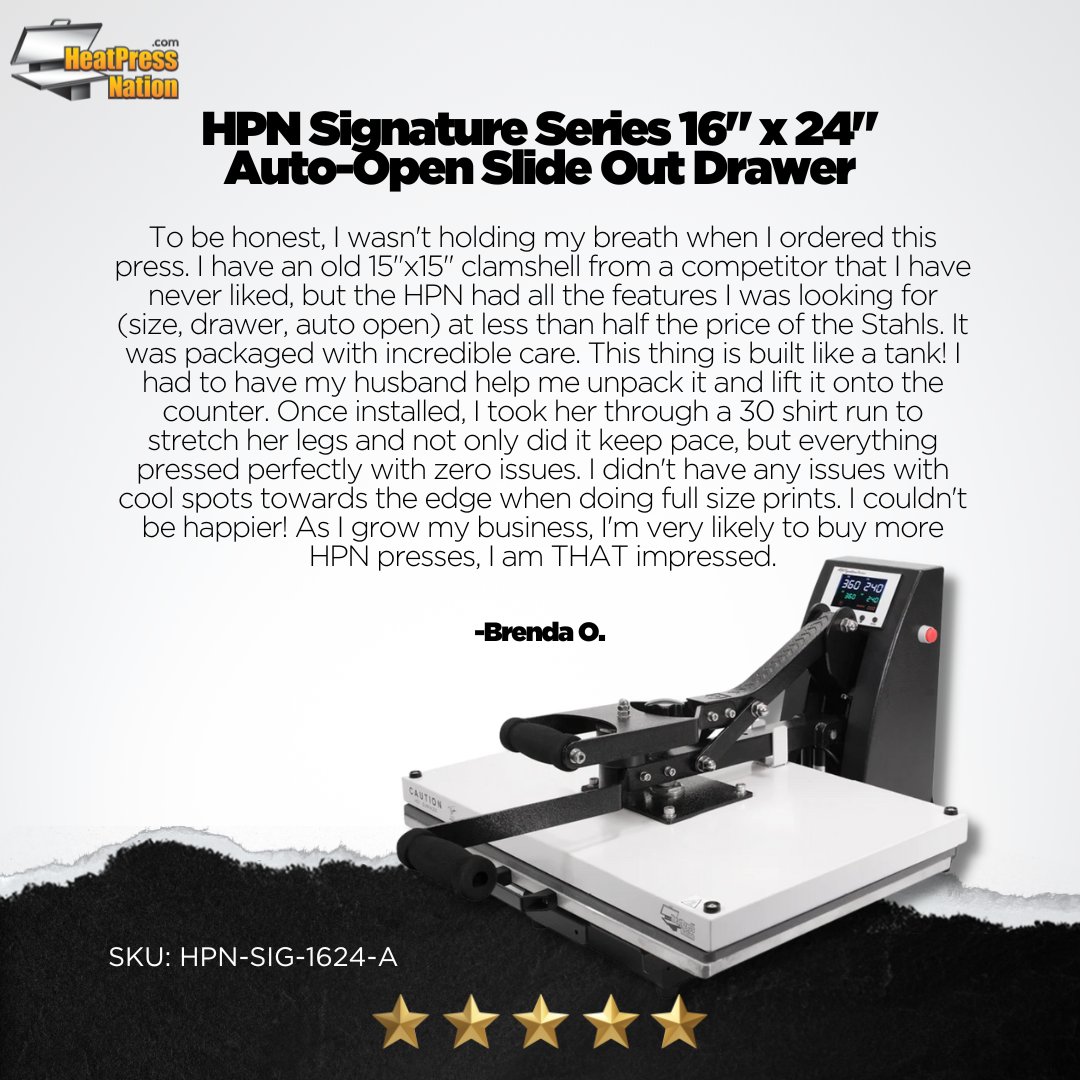 HPN Signature Series Auto-Open Cap Heat Press by HeatPressNation