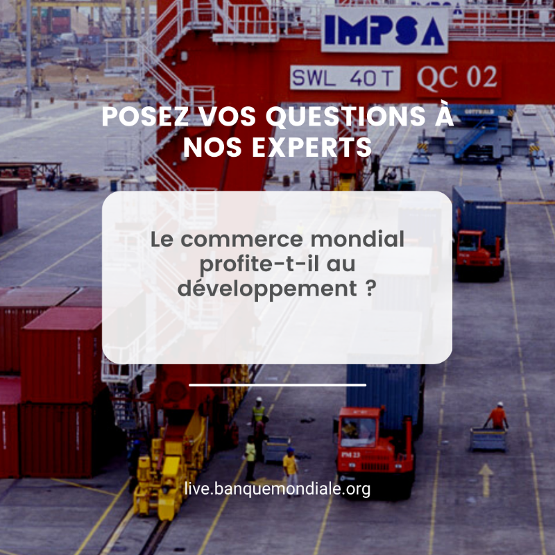 Banquemondiale's tweet photo. Dans un contexte de tensions géopolitiques croissantes, les grandes économies érigent des barrières au #commerce international et à l’investissement étranger. 

➡️ Quelles perspectives s’ouvrent aux pays en développement ? 

📅 Rejoignez-nous en direct le 14/02 #TradeForGrowth