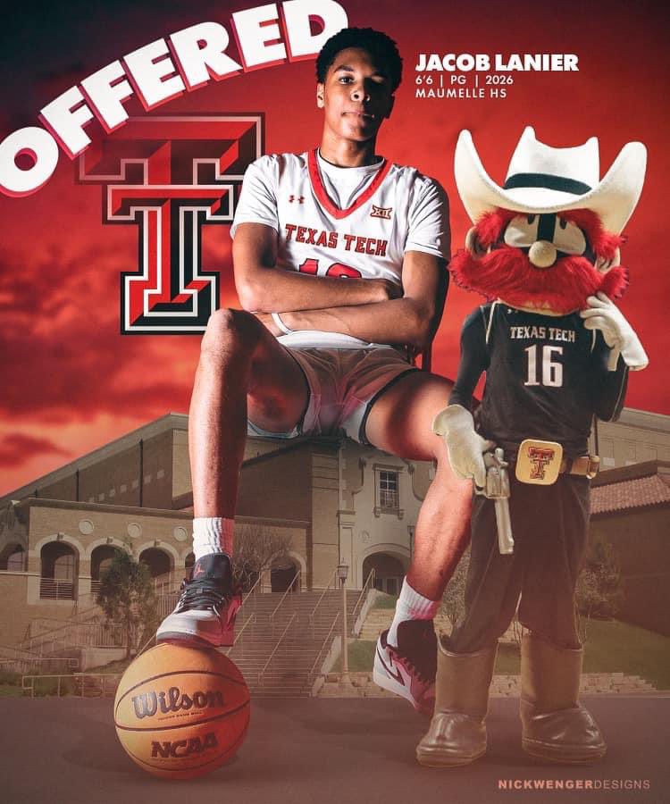 Congratulations to <a href="/MaumelleMBB/">Maumelle High Boys Basketball</a> 2026 6’6 PG <a href="/IamJacob2026/">Jacob Lanier</a> on his most recent offer!!! <a href="/TexasTechMBB/">Texas Tech Basketball</a> <a href="/Steve_NSS/">Steve Hinson</a> <a href="/ArRecruitingGuy/">Richard Davenport</a> <a href="/big73miller/">Kevin Miller</a> <a href="/ARHoopScoop/">Kevin McPherson</a> <a href="/GradyMajors/">Grady Majors</a>