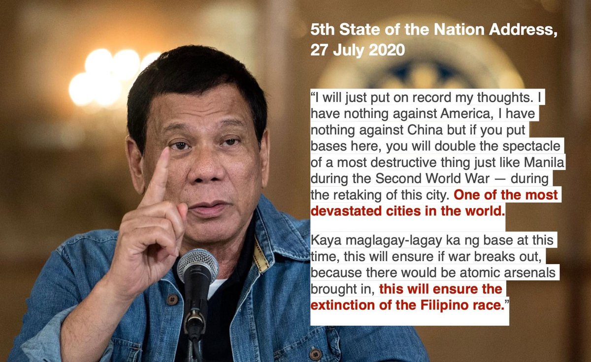 Now you know why Western media destroyed him internationally. The United States has been planning this for quite a long time and Duterte was a thorn in their plans.