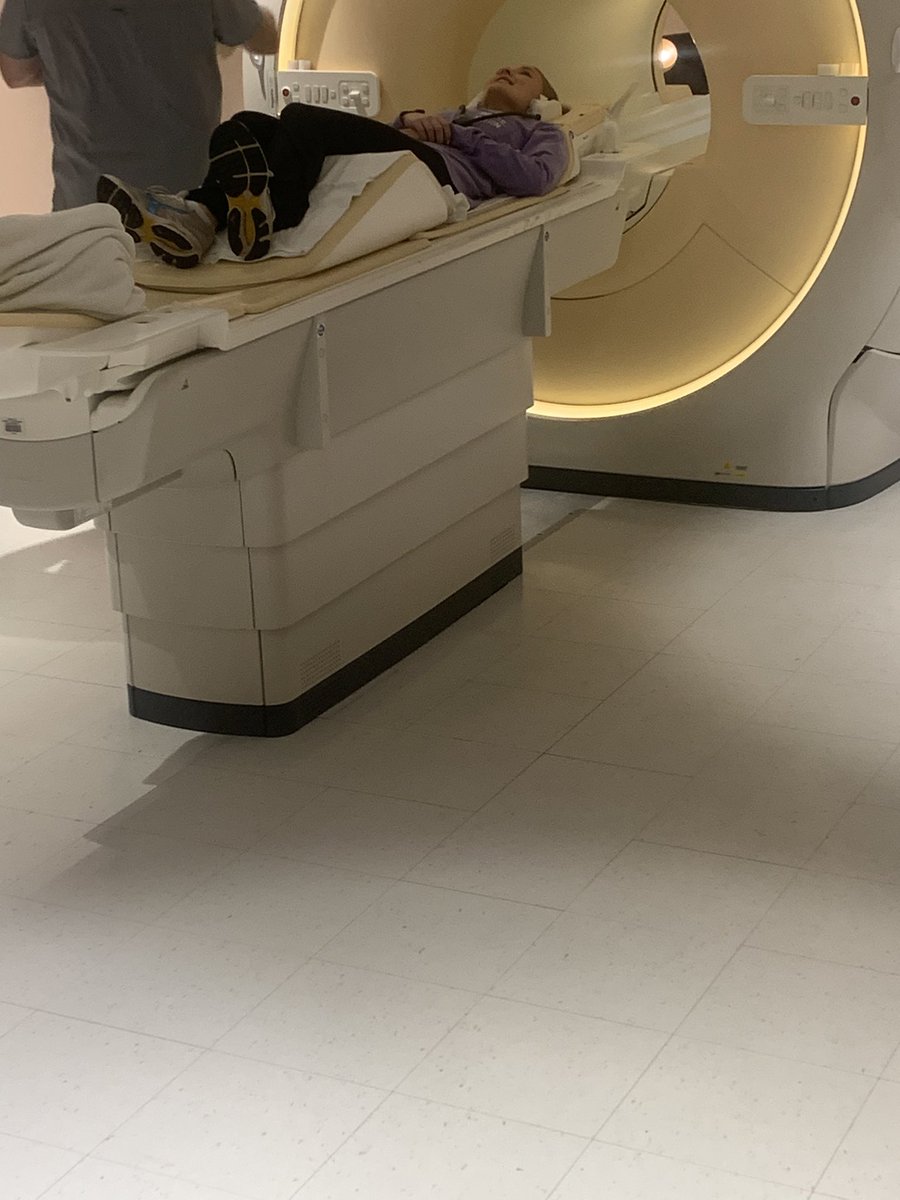 PerryLab_'s tweet photo. Lab member Megan Bowling served as our most recent test subject when setting up a new MRI site in Greenville, NC. Live locally and know a 5-8 year old? Let us know; we are paying $100 per scan session! https://t.co/2cbRbeagPH