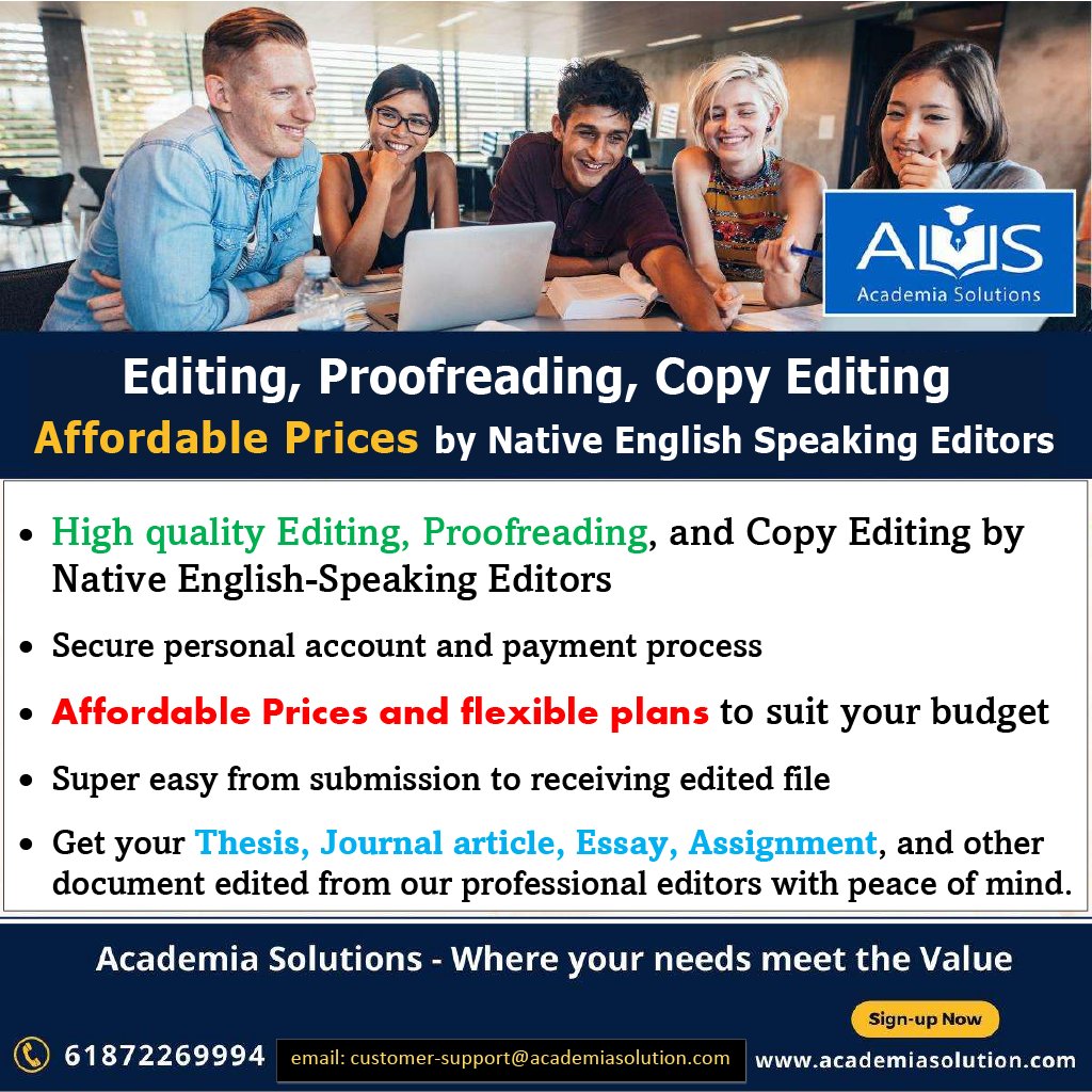 RealAcademiaSol's tweet photo. Editing, Transcription, Qualitative data coding using NVivo, Plagiarism check services
https://t.co/9p0qUvYFAS https://t.co/ZMXqY9giUy