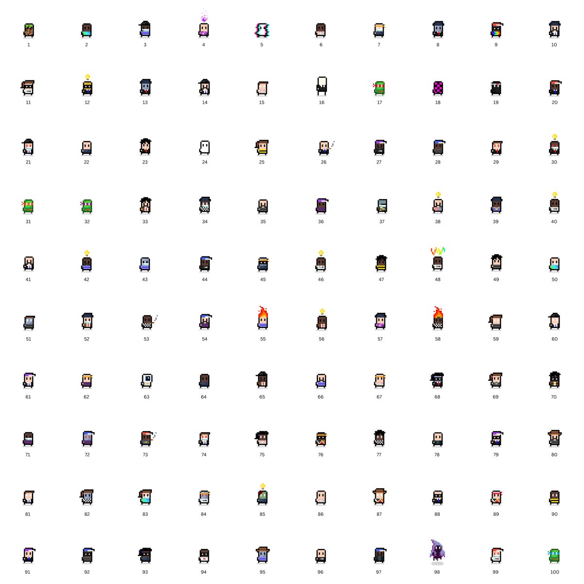 The full collection of 100 Ordinal Minis ♥️ 

Coming soon: 

Discord: discord.gg/SKJ8EfnxYr