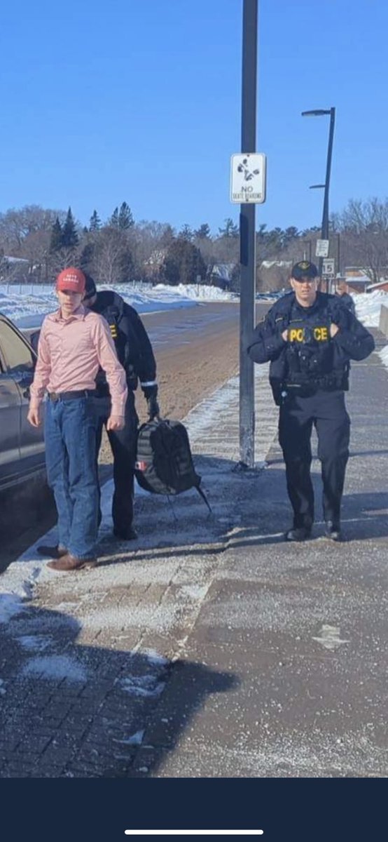 joe_warmington's tweet photo. One’s rights are protected in an Ontario high school and is encouraged to teach the kids while the other is suspended from class and arrested when showing up anyway. Be wise and careful in your comments though. One you are allowed to support and the other you are not. https://t.co/eFpDi0I0Gb