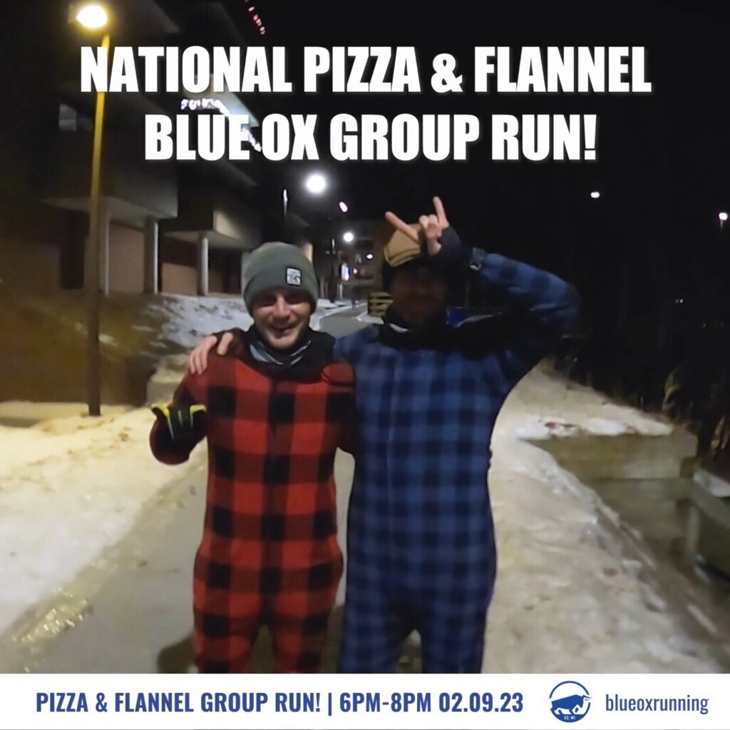 🍕🐂 We're excited for Thursday's #GroupRun - PIZZA AND FLANNEL NIGHT! See you Lumber Jack &amp; Jills soon. Please RSVP on our Facebook Event so we can plan food, thanks! 👉 blueox.run/pizza #INSTAGRAM >> instagr.am/p/Coaz6XvrpYp/