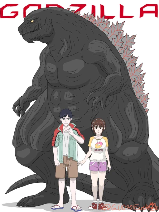 (再掲)そういえば長らくアニゴジを描いてないなぁ#ゴジラ #アニゴジ#Godzilla 