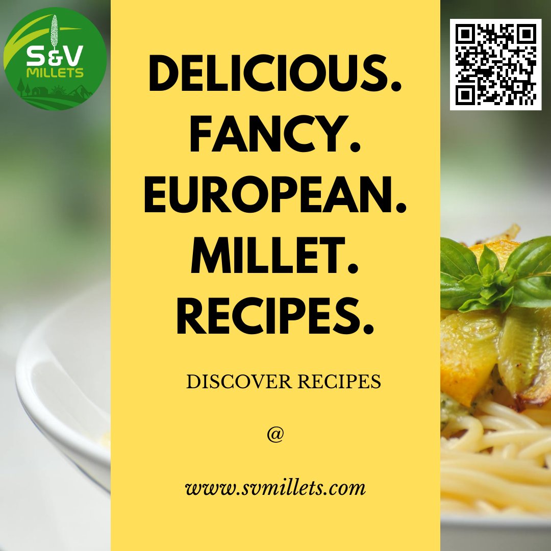 Discover European Millet Recipes @ svmillets.com/european-cuisi…

#millet #milletfood #food #Europe #Italy #Italianfood #Breakfast #Lunch #Dinner 
#MilletBreakfast #MilletLunch #MilletDinner 
#ItalianBreakfast #ItalianLunch #ItalianDinner