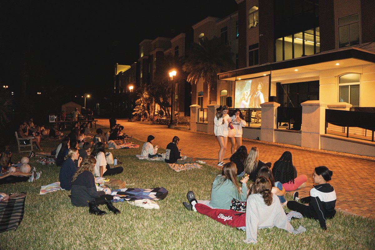 FlaglerCollege's tweet photo. Our students got "Tangled" up at The Dock last week ๐ฅ ๐ฟ Saints crafted lanterns, snacked on popcorn, and enjoyed a movie by the San Sebastiรกn river!
#LifeAtFlagler #FlaglerCollege https://t.co/nWBxWyL1R2
