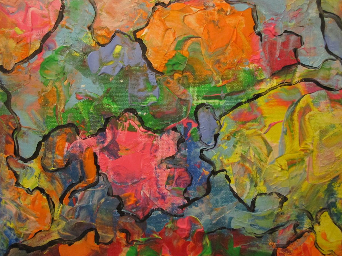 "engage"
original abstract palette knife painting