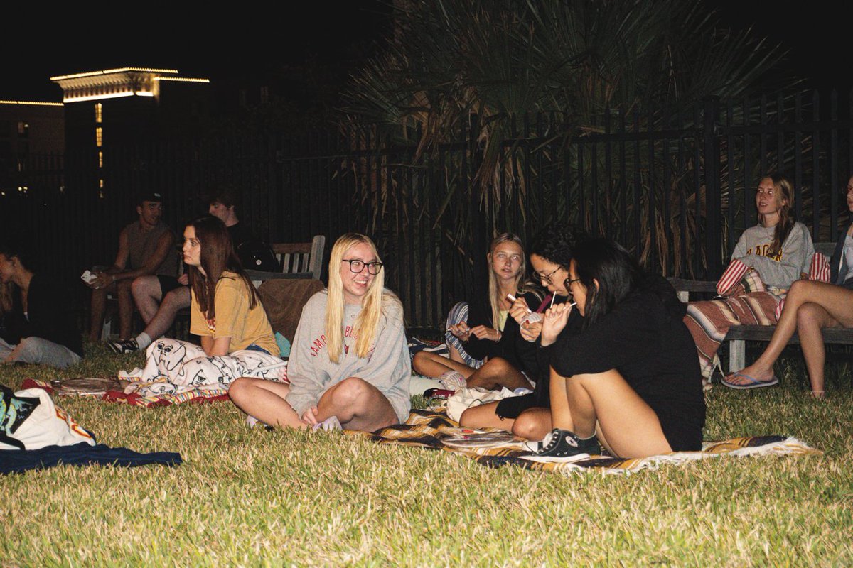 FlaglerCollege's tweet photo. Our students got "Tangled" up at The Dock last week ๐ฅ ๐ฟ Saints crafted lanterns, snacked on popcorn, and enjoyed a movie by the San Sebastiรกn river!
#LifeAtFlagler #FlaglerCollege https://t.co/nWBxWyL1R2