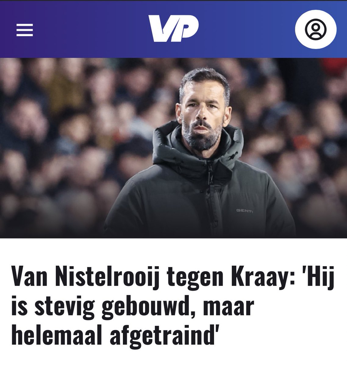 ArjanFCE's tweet photo. Van Nistelrooij nadat hij mij op de tribune zag zitten. #FCEMMEN #psvEMM https://t.co/D92DdGkeoS