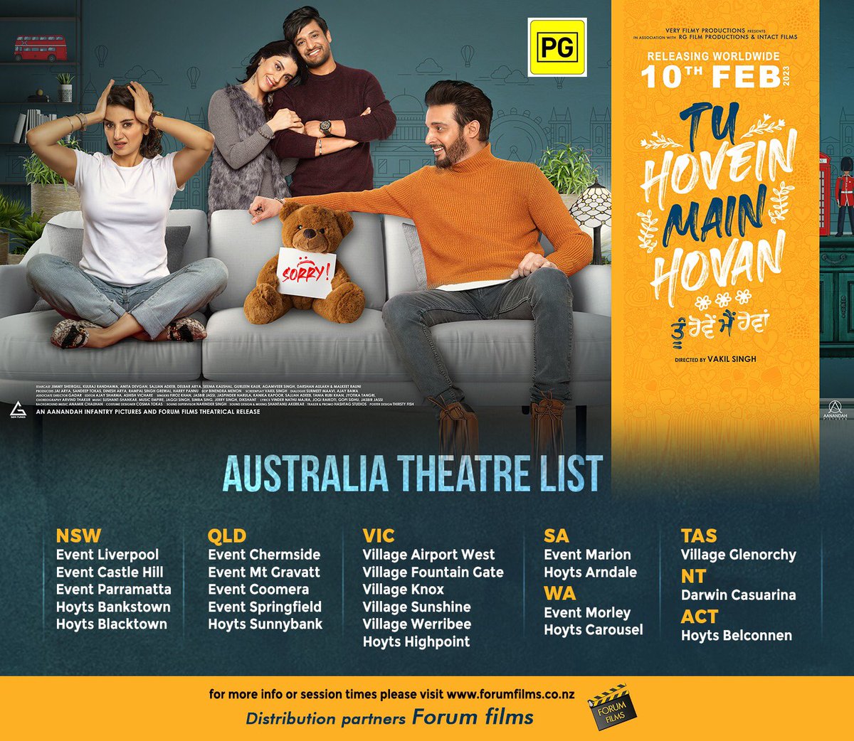 Book tickets for your family! 👨‍👩‍👧‍👦

#tuhoveinmainhovan releasing worldwide! 🧡🖤🧡
 
#jimmysheirgill #kulrajrandhawa #punjabifilm #canada #usa #uk #ireland #australia