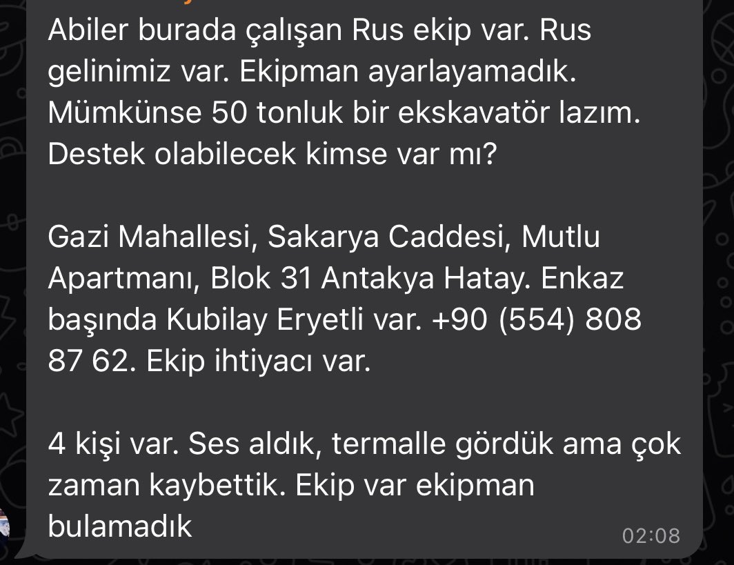 pluslevent's tweet photo. @ProfDemirtas SES VAR!!!
Paylaşımlar büyük bir İTÜ mezunları whatsapp grubundan yapılmaktadır. Ekipman desteği gerekiyor.Lütfen destek çağrılarındaki ilgililerle iletişime geçilsin @AFADBaskanlik @Kizilay @ahbap @haluklevent @OguzhanUgur @BabalaTv @PincTivi @pusholder #özgürdemirtaş https://t.co/IDikyH8WNu