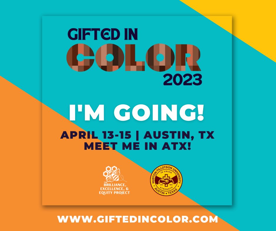 RT if you’re planning to join us in #ATX for #GiftedInColor23 👀👀