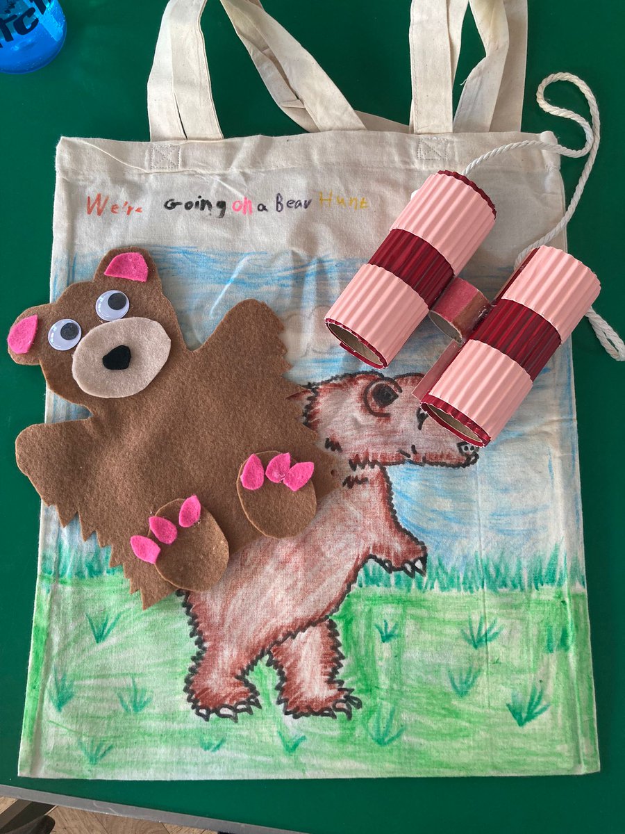 An imaginative and creative afternoon during our Bringing Books To Life Family Learning sessions @stjdinnington We explored the book We're Going on A Bear Hunt. Foundation and KS1 children and families created a number of story props to help retell this wonderful story. #families
