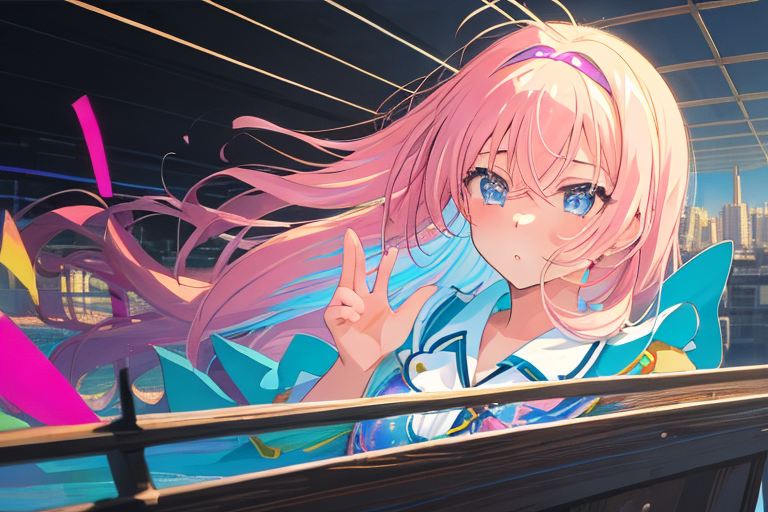 RubyBaronVT's tweet image. Nothing like a chaotic vaporwave-inspired masterpiece to make your day interesting! @YoDayo_Home  #AnimeAIart #AIイラスト #YodayoAI #Anime