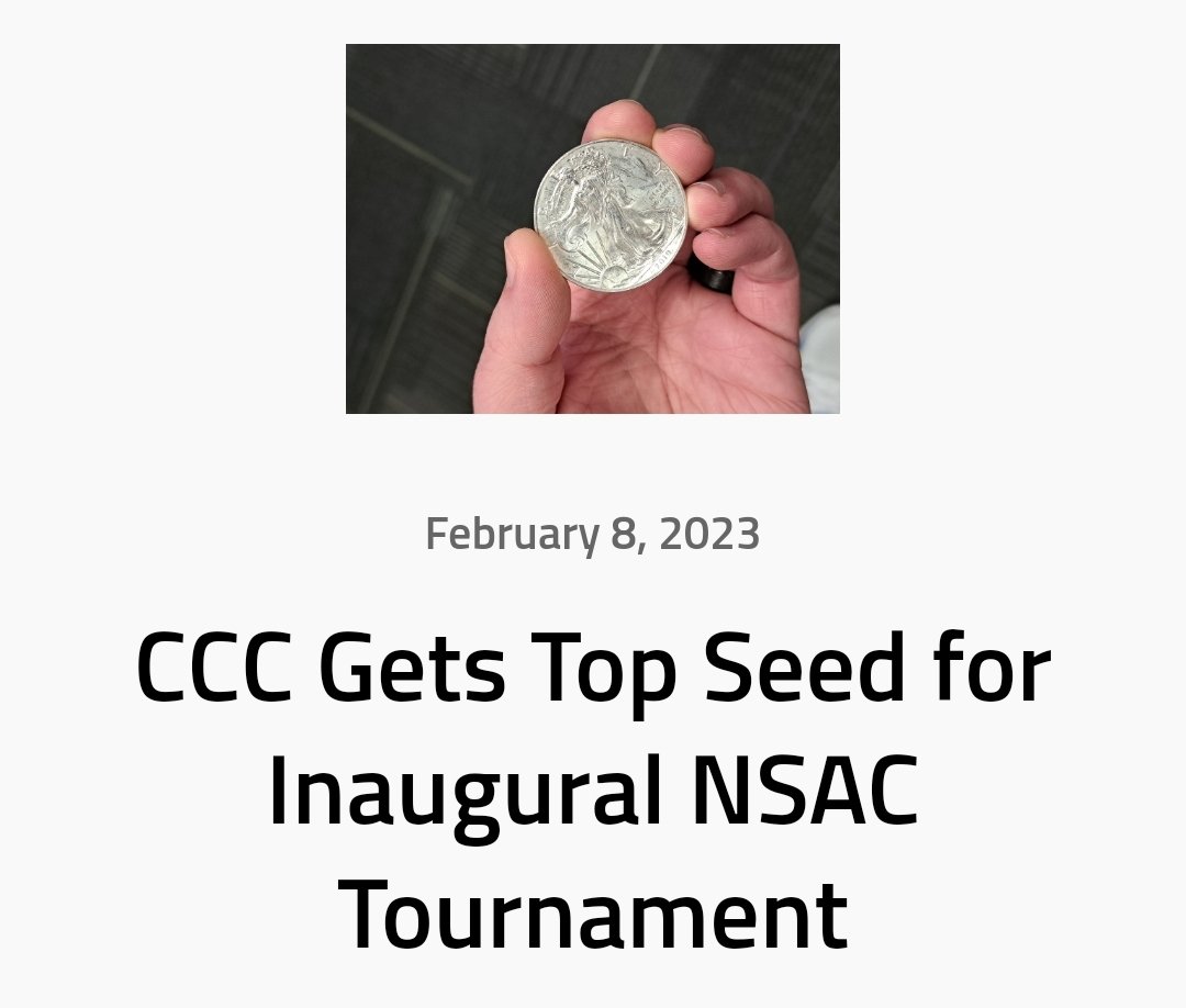 #1 SEED 

Carolina Christian College won the coin toss to break the tie for top seed in the upcoming New South Athletic Conference Women’s Basketball Tournament and gain the bye into the championship game.

#Stayhumble 
#Itsdifferenthere #UnfinishedBusiness