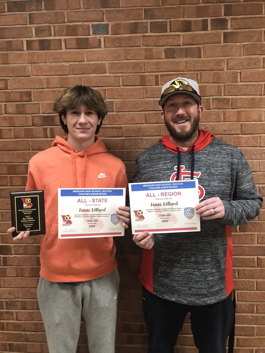 WAOS_Tigers's tweet photo. @IsaacLillard received his All State &amp; All Region certificates and plaque today. Congrats again on these well deserved awards!! @OHS_Tigers @BCzuppon @MOSoccerCoach https://t.co/NPLpajpY31