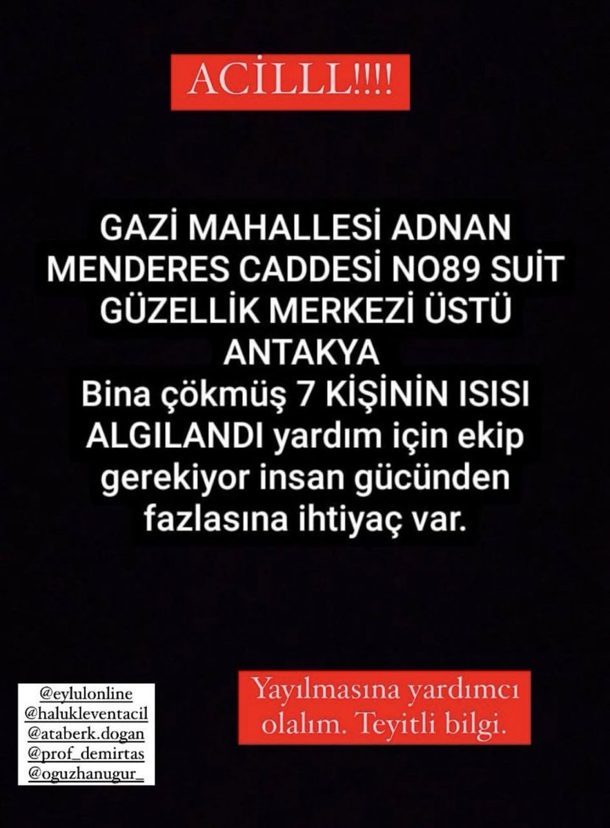 3lfmtl's tweet photo. @ProfDemirtas #AHBAP #babalatv #AFAD #deprem #antakya #hatay #Turkey https://t.co/PafRXFQWj9