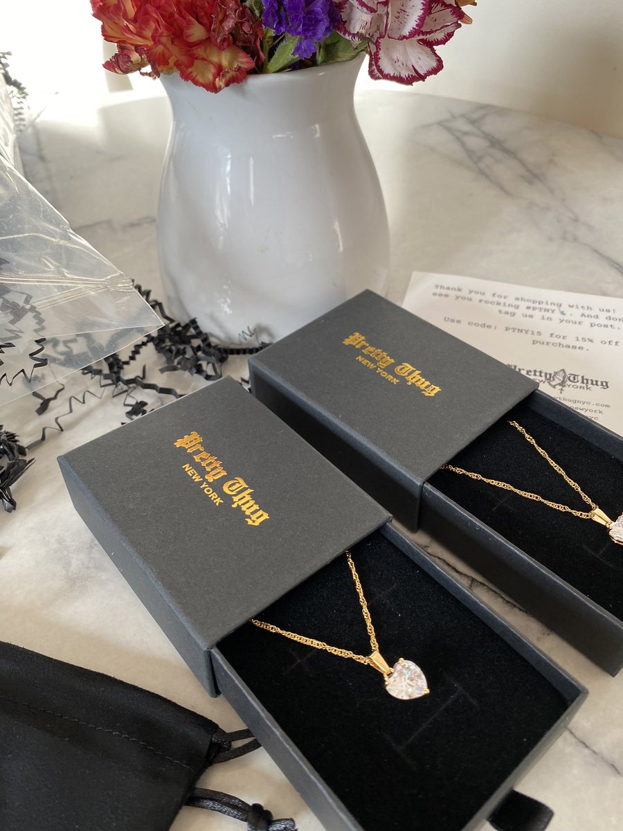 Vday treatz 💖 get a free heart necklace with any order over $100+ from now until 2.10 

PrettyThugNYC.com