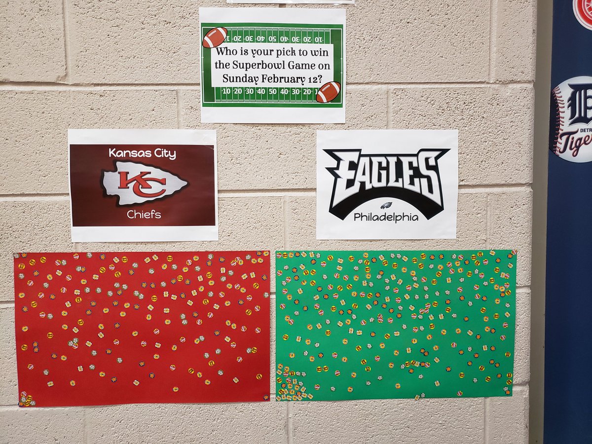 Our <a href="/SLCSSayre/">Sayre Elementary</a> students all voted on who they want to win the Superbowl this Sunday.  It appears our #sayresharks voted for the <a href="/Eagles/">Philadelphia Eagles</a> to win! We will wait and see...I voted for the <a href="/Chiefs/">Kansas City Chiefs</a>.  Who is your pick?  #SLYONphysed #physed