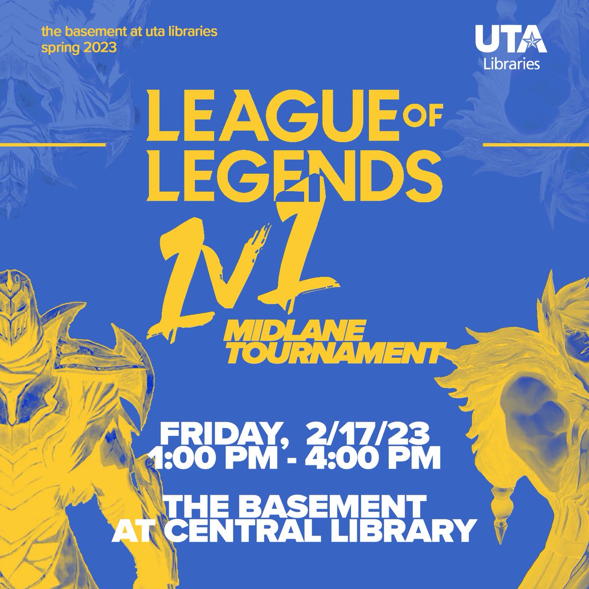 UTABasement's tweet photo. Calling all Summoners! We're running it back with our League of Legends 1v1 Tourney next FRIDAY, FEB 17th at 1PM with a chance to win a Logitech G305 K/DA Wireless Mouse &amp; a Logitech G840 League of Legends Deskmat! 💻

More information on our sign-up here: https://t.co/DcwgW7zDJ8 https://t.co/9i6B227obH