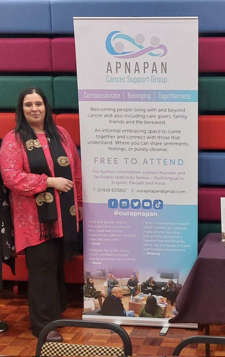 ourapnapan's tweet photo. Attended an event today. It was nice meeting people and talking about our Apnapan Cancer Support Groups. 
#ourapnapan 
#macmillanleicester 
#Leicester 
#cancersupportgroups https://t.co/GQnbOufDSl