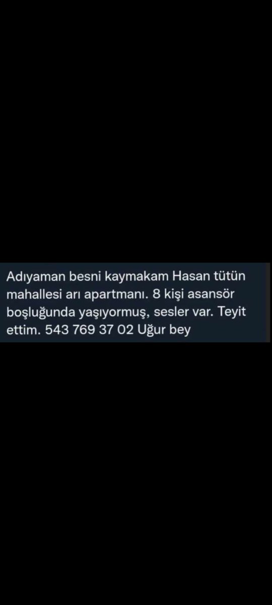 pelinbatutr's tweet photo. Apartman boşluğunda 8 kişi kurtarılmayı bekliyor #adıyaman #afad acil https://t.co/QaBCyN11R3