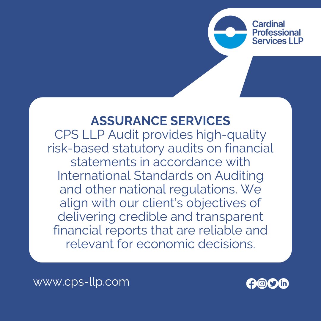 We provide high-quality risk-based statutory audits on financial statements in line with international standards. 

#assuranceservices #financialstatements  #audit #business #cpsllp