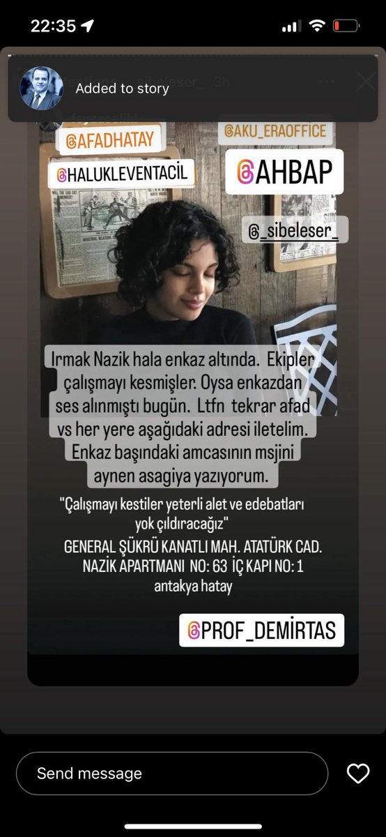 ProfDemirtas's tweet photo. Irmak öldü mü?
Ölmesin
Daha göreceği çok şey var. Lütfen Lütfen Son kez bakın Allah rızası için oyuu 😞😞😞😞😞 https://t.co/kuveCHAXXR