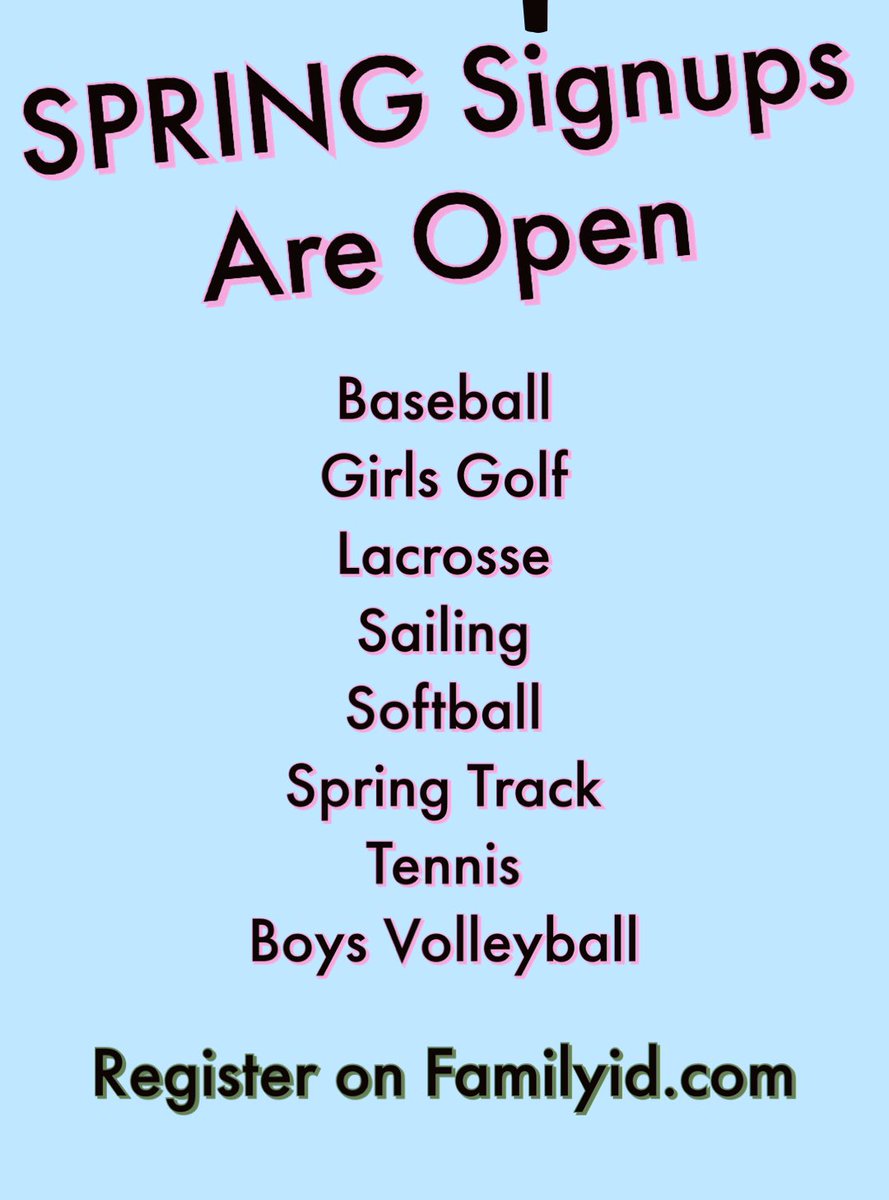 BHS_Redhawks's tweet image. Spring Athletic Registration is open. Register on FamilyID.com