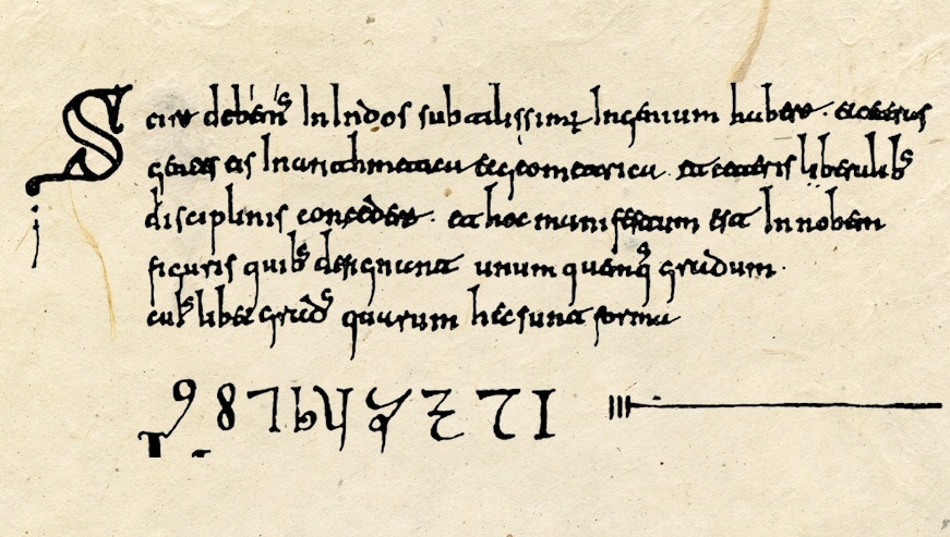 pickover's tweet image. Among the earliest &quot;Arabic numerals&quot; in the West appeared in the Codex Albeldensis in Spain.  AD 976.  Source: bit.ly/3DSld8J

My previous tweet showed the evolution of Indian numerals into Arabic numerals and their adoption in Europe.