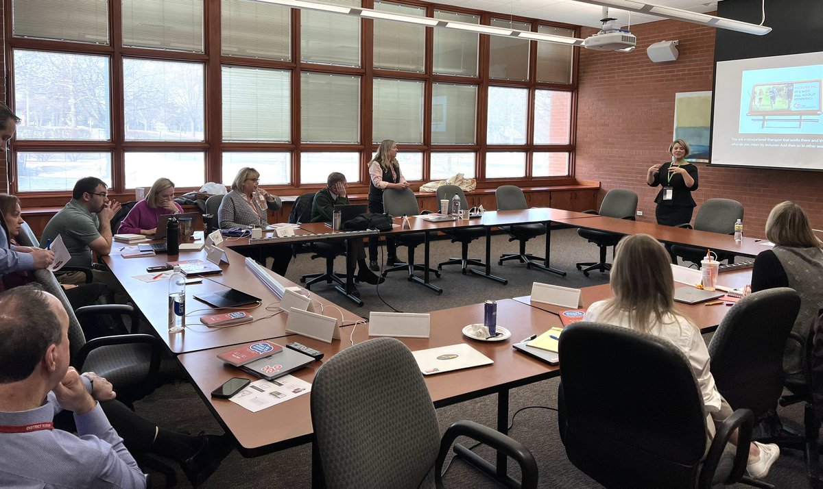Thank you @PaulaKluth for your time with our @LibertyvilleD70 administrators today—helping us further our commitment to welcoming, engaging and supportive classrooms for students with and without disabilities.#d70shinyapple