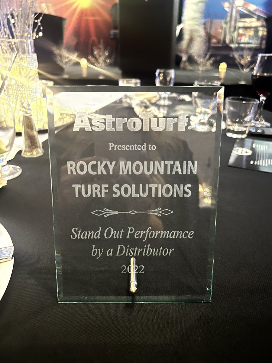 We received an award this year at the <a href="/AstroTurfUSA/">AstroTurf</a>  national sales convention. We are extremely grateful for the recognition and partnership with AstroTurf and Sports Group.