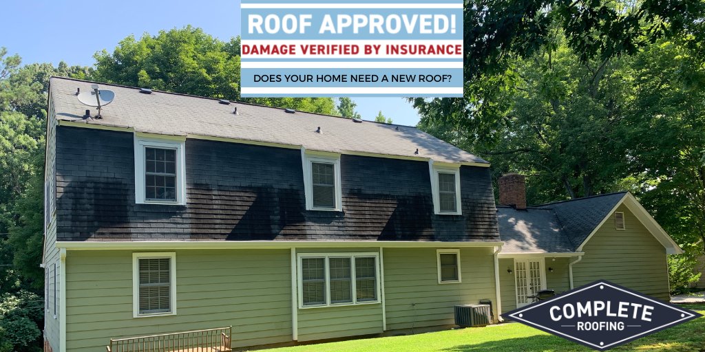 completeroofing's tweet photo. Woohoo! 👏 This #roof is approved in #Tucker!

#Hail, yes!  #Damage verified &amp; paid for by #insurance.
Could your roof have #haildamage too?

Book your touch-free, no-cost #drone inspection today at https://t.co/5r6ngRGoL8 https://t.co/yt5WoxM8QB