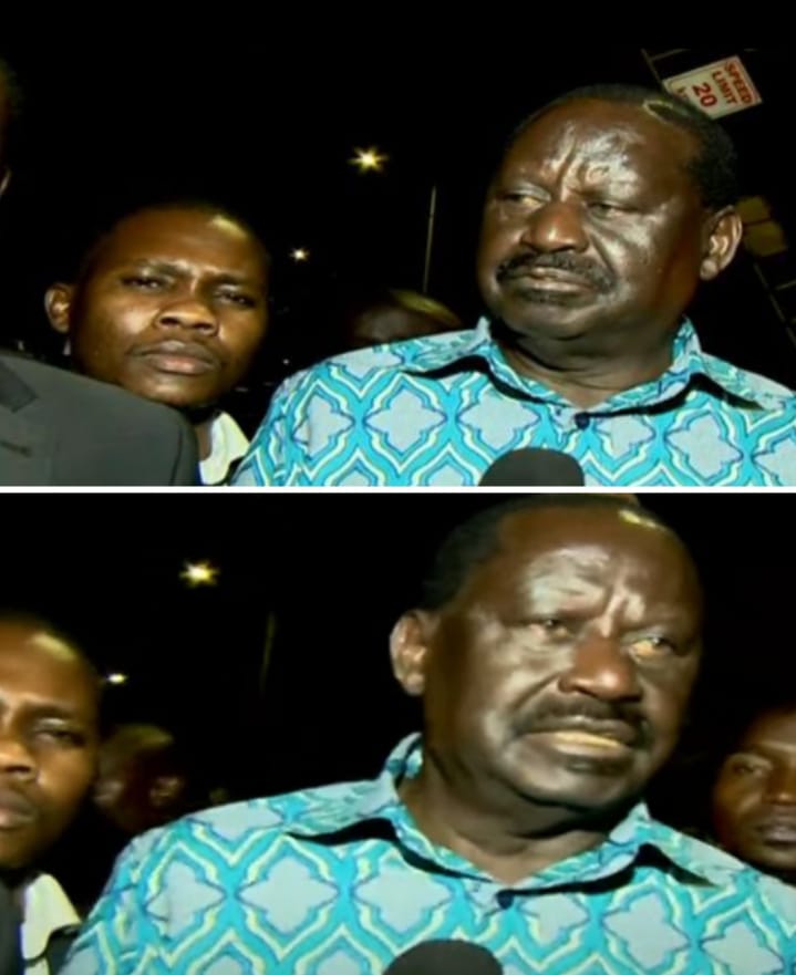 Neewtone's tweet photo. Baba standing with Matiangi at this time of the night. This is intimidation that I've never see in this country- justice must serve all with due respect. Long live Baba! https://t.co/lMC1BS6Fju