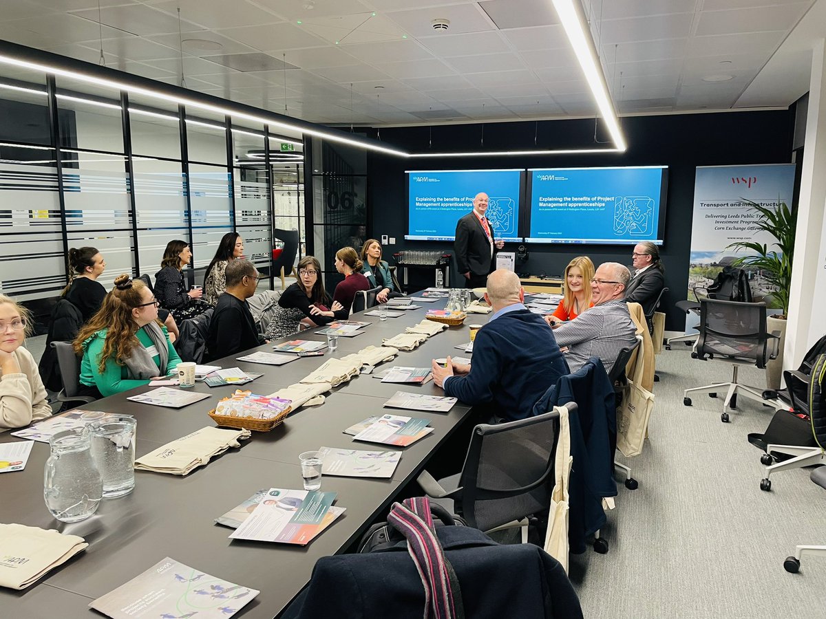 Celebrating #NAW2023 with an event Explaining the Benefits of Project Management Apprenticeships! Thanks to speakers and attendees alike for a really positive and engaging discussion. Thanks @WSP_UK for hosting. <a href="/APMEvents/">APM Events</a>