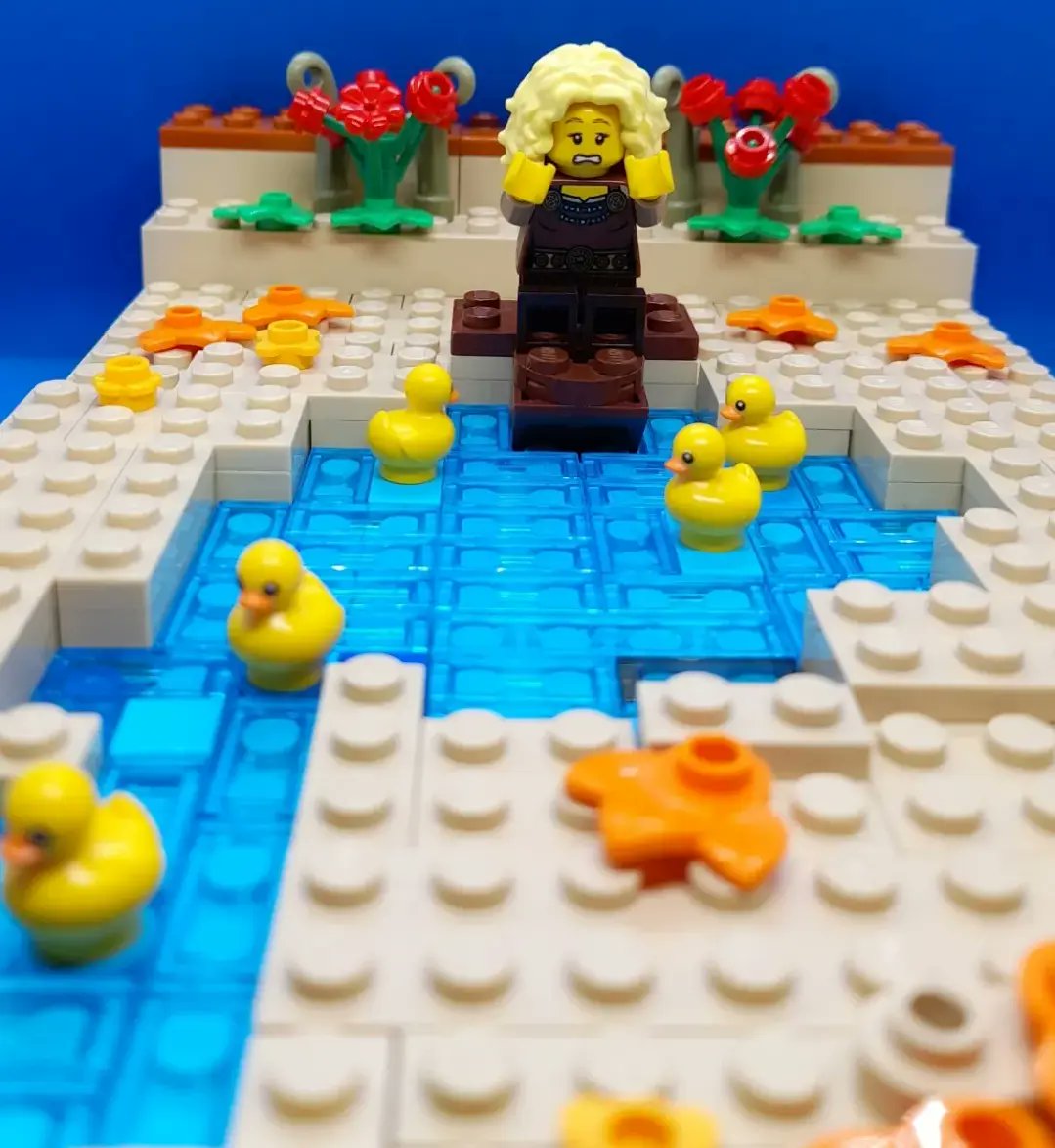 mog21's tweet photo. Happy #birthday Paula #ModersohnBecker born #OTD 8 February 1876 here's #Girl at a #Duck #pond reinterpreted in @LEGO_Group after original in #paulamodersohnbeckermuseum #paulamodersohnbecker #womenartists #Ducks #expressionism #modernart #LEGO #arthistory #water #sadness #Angst https://t.co/buOxzdfsWY