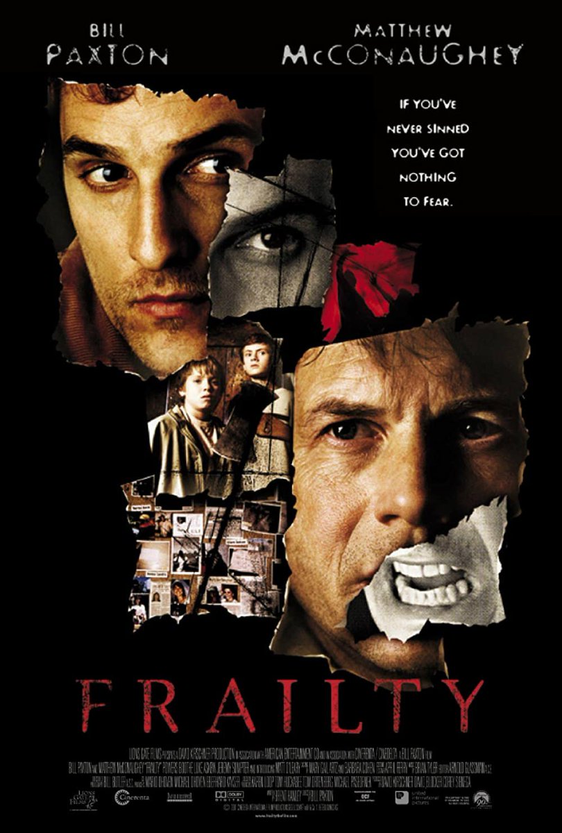 @TheWorstNun FRAILTY (2001) Directed by the late great and dearly missed Bill Paxton. It's a slow burner with a real corker of an ending. One of my fave genre films of the decade.