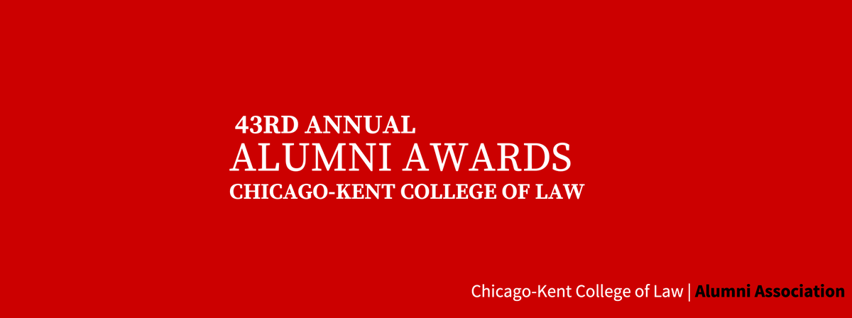 ChicagoKentAlum's tweet photo. Our annual #AlumniAwards are coming up March 9th! Please join us as we celebrate 5 deserving Alumni and an organization with close ties to Chicago-Kent.
 Full list of honorees here: https://t.co/unFSjAg8e5

Mark your calendars, and RSVP here: https://t.co/Fzfqr00gEs https://t.co/ykq3rNX9WA