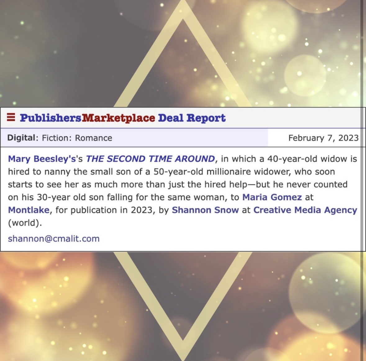 BeesleyAuthor's tweet photo. Cue giddy, squeaky screams!! I’m so excited to share my newest book baby!
So grateful to @ssnow_lit_agent for playing the brilliant match maker and setting me up with the editorial genius and delightful human, Maria Gomez. 
So much book love today!!!! 
#newbookdeal #romancebooks https://t.co/zr2hrNr8kf