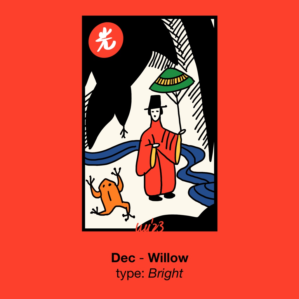 sommattuu's tweet image. #cardgame #GoStop Dec - Willow - Bright
#timelapsedrawing: tiktok.com/@sommattuu/vid… 
#drawing #illustration #cartoon