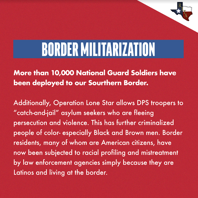 Operation Lone Star is illegal and inhumane. Our state government has chosen to meet innocent children, women, and entire families seeking refuge with barbed wire, barricades, staged military vehicles, and resistance. #EndOperationLoneStar @Border_Human @RITATexas