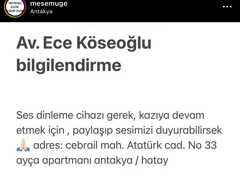 sezerozann's tweet photo. @ProfDemirtas Abi lütfen bu adreside paylaşır mısın. Acil ses cihazı lazımmış https://t.co/Cl2wILyfKC