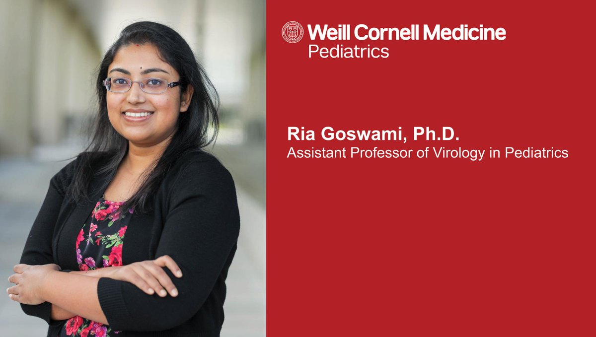 Congratulations to Dr. @RiaGoswami8 on being promoted to Assistant Professor of Virology in Pediatrics! Dr. Goswami’s research is focused on the interactions of the infant gastrointestinal microbiome w/ vertically-transmitted viruses, such as HIV and CMV. bit.ly/3HeRZ4K