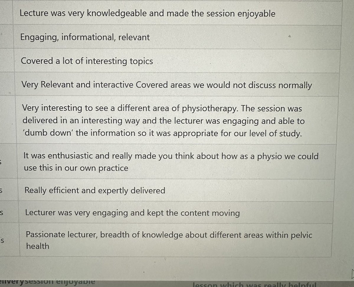 Had a fantastic afternoon teaching all things Pelvic Health to pre-reg MSc students <a href="/uworcphysio/">UoWPhysio</a>
I’m really grateful for the overwhelmingly positive feedback from the students and so thrilled to hear they want more content over more sessions. 

#pelvichealth #pelvichealthphysio