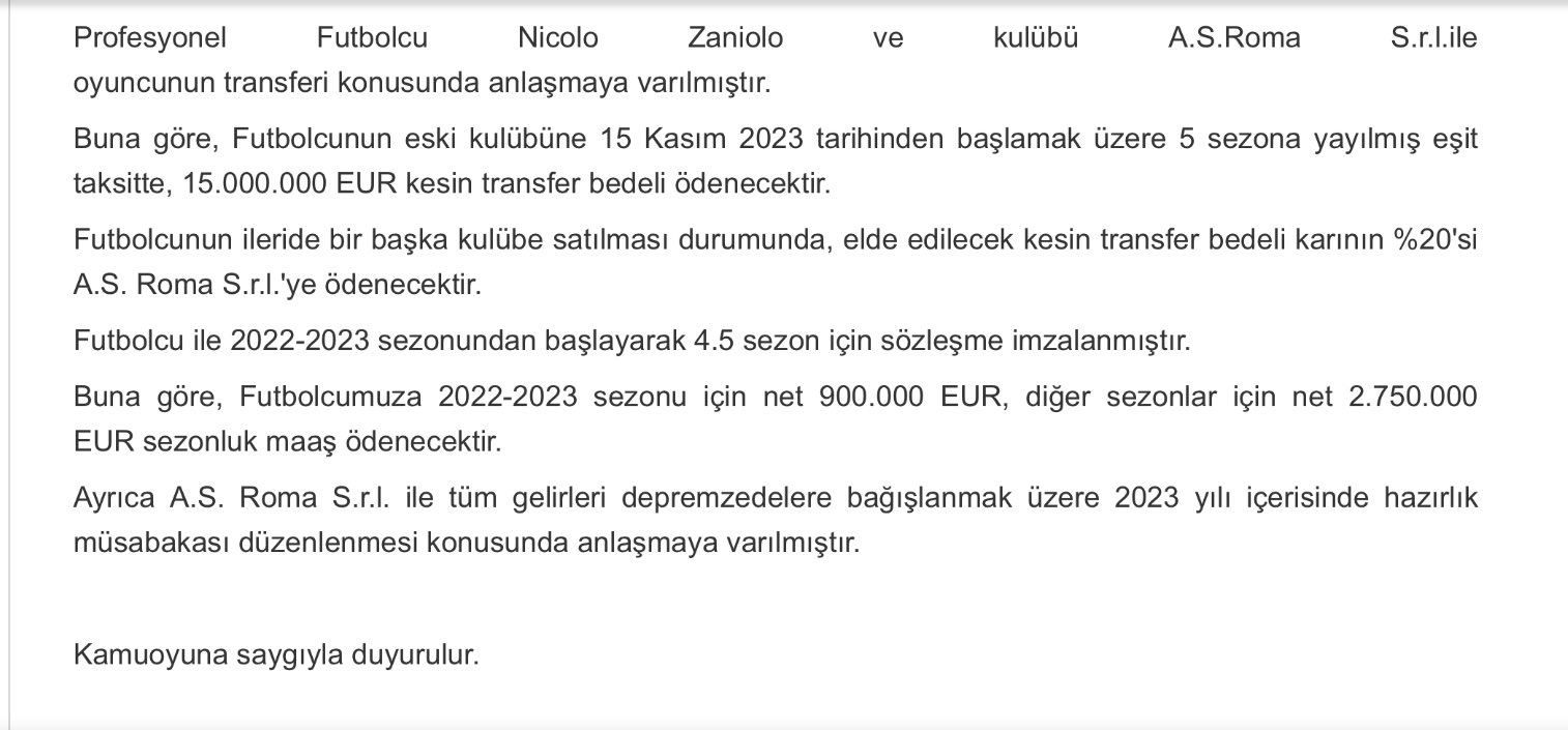 Forza Cimbom On Twitter KAP Galatasaray Zaniolo Transferini KAP a forza-cimbom-on-twitter-kap-galatasaray-zaniolo-transferini-kap-a