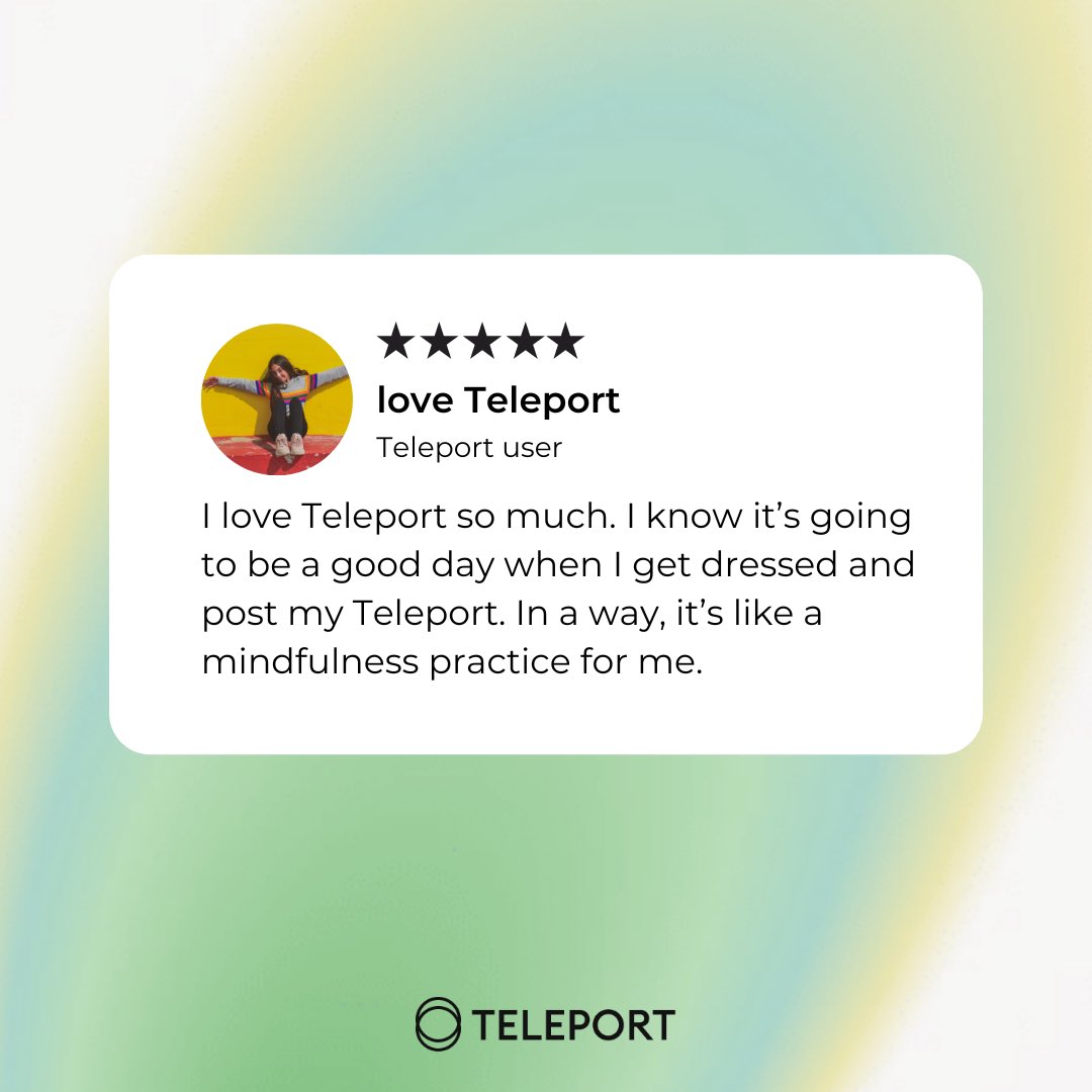 always remember your “why”

recently, a Teleport user shared why she loves sharing her outfits &amp; connecting with our positive fashion community 

“I know it’s going to be a good day…when I post my Teleport. It’s like a mindfulness practice for me.”

🥺🥺🥺